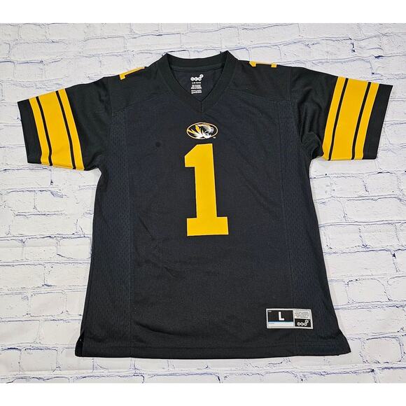 Missouri Tigers Football Black Jersey #1 Gen2 YOUTH SIZE LARGE 14/16 - Picture 1 of 8